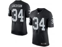 Men Nike NFL Oakland Raiders #34 Bo Jackson Authentic Elite Home Black Jersey