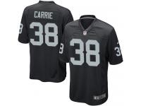 Men Nike NFL Oakland Raiders #38 T.J. Carrie Home Black Game Jersey