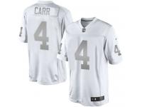 Men Nike NFL Oakland Raiders #4 Derek Carr White Platinum Limited Jersey
