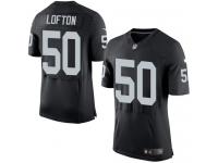 Men Nike NFL Oakland Raiders #50 Curtis Lofton Authentic Elite Home Black Jersey