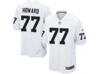 Men Nike NFL Oakland Raiders #77 Austin Howard Road White Game Jersey