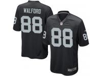Men Nike NFL Oakland Raiders #88 Clive Walford Home Black Game Jersey
