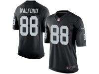 Men Nike NFL Oakland Raiders #88 Clive Walford Home Black Limited Jersey