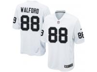 Men Nike NFL Oakland Raiders #88 Clive Walford Road White Game Jersey