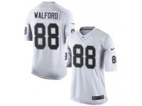 Men Nike NFL Oakland Raiders #88 Clive Walford Road White Limited Jersey
