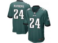 Men Nike NFL Philadelphia Eagles #24 Ryan Mathews Home Midnight Green Game Jersey