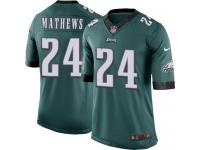 Men Nike NFL Philadelphia Eagles #24 Ryan Mathews Home Midnight Green Limited Jersey