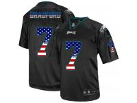 Men Nike NFL Philadelphia Eagles #7 Sam Bradford Black USA Flag Fashion Limited Jersey