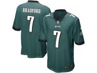 Men Nike NFL Philadelphia Eagles #7 Sam Bradford Home Midnight Green Game Jersey
