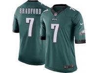 Men Nike NFL Philadelphia Eagles #7 Sam Bradford Home Midnight Green Limited Jersey