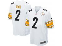 Men Nike NFL Pittsburgh Steelers #2 Michael Vick Road White Game Jersey
