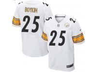 Men Nike NFL Pittsburgh Steelers #25 Brandon Boykin Authentic Elite Road White Jersey