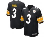 Men Nike NFL Pittsburgh Steelers #3 Landry Jones Home Black Game Jersey
