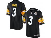 Men Nike NFL Pittsburgh Steelers #3 Landry Jones Home Black Limited Jersey
