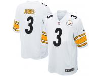 Men Nike NFL Pittsburgh Steelers #3 Landry Jones Road White Game Jersey