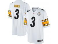 Men Nike NFL Pittsburgh Steelers #3 Landry Jones Road White Limited Jersey