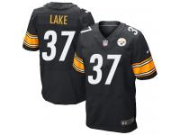 Men Nike NFL Pittsburgh Steelers #37 Carnell Lake Authentic Elite Home Black Jersey