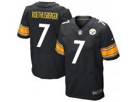 Men Nike NFL Pittsburgh Steelers #7 Ben Roethlisberger Authentic Elite Home Black Jersey