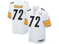Men Nike NFL Pittsburgh Steelers #72 Cody Wallace Road White Game Jersey