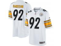 Men Nike NFL Pittsburgh Steelers #92 James Harrison Road White Limited Jersey