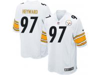 Men Nike NFL Pittsburgh Steelers #97 Cameron Heyward Road White Game Jersey