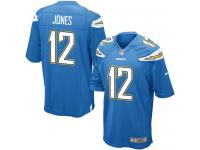 Men Nike NFL San Diego Chargers #12 Jacoby Jones Electric Blue Game Jersey