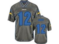 Men Nike NFL San Diego Chargers #12 Jacoby Jones Grey Vapor Limited Jersey