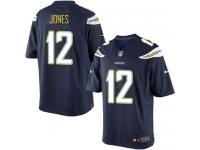 Men Nike NFL San Diego Chargers #12 Jacoby Jones Home Navy Blue Limited Jersey