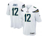 Men Nike NFL San Diego Chargers #12 Jacoby Jones Road White Game Jersey