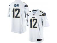 Men Nike NFL San Diego Chargers #12 Jacoby Jones Road White Limited Jersey