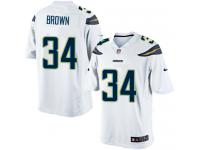 Men Nike NFL San Diego Chargers #34 Donald Brown Road White Limited Jersey