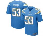 Men Nike NFL San Diego Chargers #53 Kavell Conner Authentic Elite Electric Blue Jersey