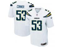 Men Nike NFL San Diego Chargers #53 Kavell Conner Authentic Elite Road White Jersey