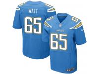 Men Nike NFL San Diego Chargers #65 Chris Watt Authentic Elite Electric Blue Jersey