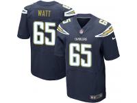 Men Nike NFL San Diego Chargers #65 Chris Watt Authentic Elite Home Navy Blue Jersey