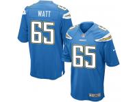 Men Nike NFL San Diego Chargers #65 Chris Watt Electric Blue Game Jersey