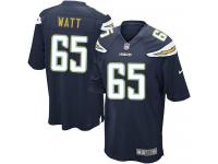 Men Nike NFL San Diego Chargers #65 Chris Watt Home Navy Blue Game Jersey