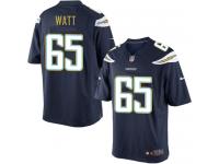 Men Nike NFL San Diego Chargers #65 Chris Watt Home Navy Blue Limited Jersey
