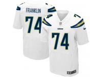 Men Nike NFL San Diego Chargers #74 Orlando Franklin Authentic Elite Road White Jersey