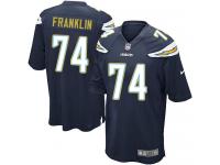 Men Nike NFL San Diego Chargers #74 Orlando Franklin Home Navy Blue Game Jersey