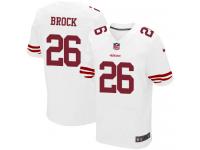 Men Nike NFL San Francisco 49ers #26 Tramaine Brock Authentic Elite Road White Jersey
