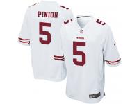 Men Nike NFL San Francisco 49ers #5 Bradley Pinion Road White Game Jersey