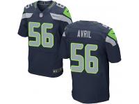Men Nike NFL Seattle Seahawks #56 Cliff Avril Authentic Elite Home Navy Blue Jersey