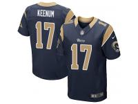 Men Nike NFL St. Louis Rams #17 Case Keenum Authentic Elite Home Navy Blue Jersey