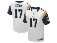 Men Nike NFL St. Louis Rams #17 Case Keenum Authentic Elite Road White Jersey