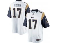 Men Nike NFL St. Louis Rams #17 Case Keenum Road White Limited Jersey
