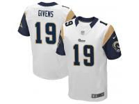 Men Nike NFL St. Louis Rams #19 Chris Givens Authentic Elite Road White Jersey