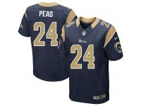 Men Nike NFL St. Louis Rams #24 Isaiah Pead Authentic Elite Home Navy Blue Jersey