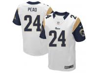 Men Nike NFL St. Louis Rams #24 Isaiah Pead Authentic Elite Road White Jersey