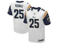 Men Nike NFL St. Louis Rams #25 T.J. McDonald Authentic Elite Road White Jersey
